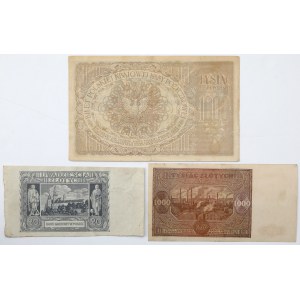 1,000 mkp, 20 and 1,000 gold 1919-1946 - set (3pcs)