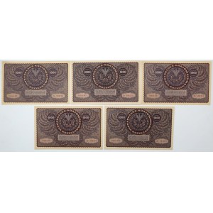 1,000 mkp 1919 August - various series - set (5pcs)