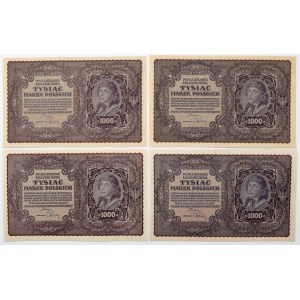 1.000 mkp 1919 agosto - serie varie - set (4pz)