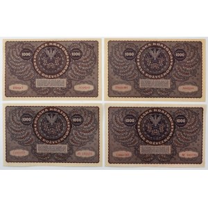 1.000 mkp 1919 agosto - serie varie - set (4pz)