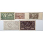 1,000 marks, mkp and gold 1918-1947 - set (5pcs)