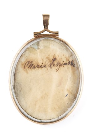 Miniature on bone, portrait of Maria Leszczynska (18th/19th century), 18th/19th century.