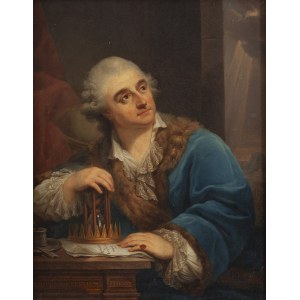 Marcello Bacciarelli, krąg, Portret Stanisława Augusta z klepsydrą