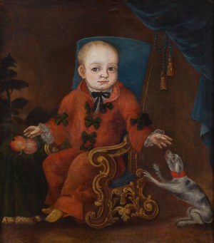 Author unrecognized (18th century), Portrait of an aristocratic child with a dog