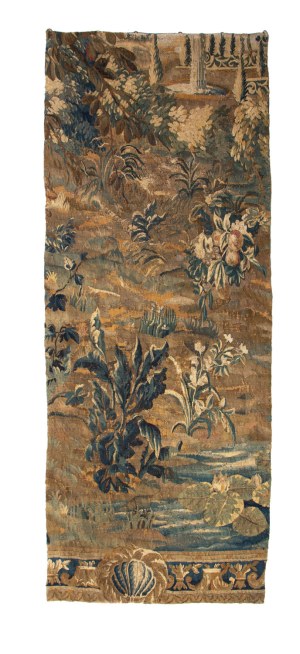 Fragment of tapestry with floral motifs
