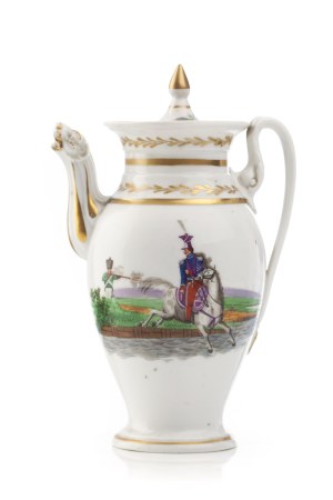 unknown, Pitcher with a scene of the death of Prince Joseph Poniatowski (France (?)), ca. mid-19th century.