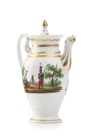 unknown, Pitcher with a scene of the death of Prince Joseph Poniatowski (France (?)), ca. mid-19th century.