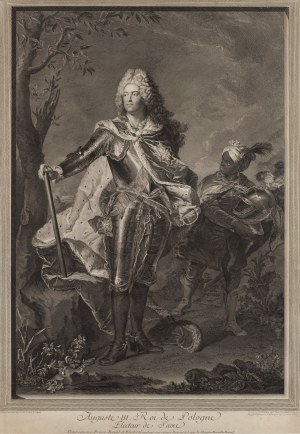 Jean Daullé (1703 Abbeville - 1763 Paris), Pair of portraits, August III Saxon and Mary Joseph his wife, 1750