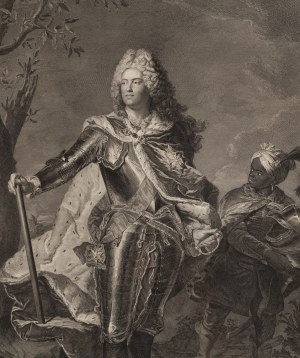 Jean Daullé (1703 Abbeville - 1763 Paris), Pair of portraits, August III Saxon and Mary Joseph his wife, 1750