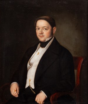 Polish painter, 19th century, Portrait of Lieutenant August Gierszta's son