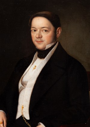 Polish painter, 19th century, Portrait of Lieutenant August Gierszta's son