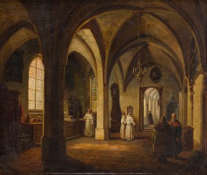 Aleksander Gryglewski, according to (1833 Brzostek - 1879 Gdansk), Interior of the sacristy of the church of the Dominican Friars in Cracow.