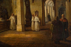 Aleksander Gryglewski, according to (1833 Brzostek - 1879 Gdansk), Interior of the sacristy of the church of the Dominican Friars in Cracow.