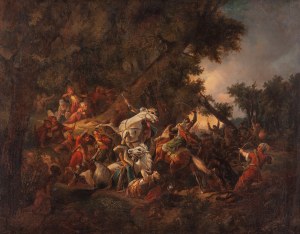 Feliks Sypniewski (1830 Warsaw - 1903 Warsaw), Ambush, 1856