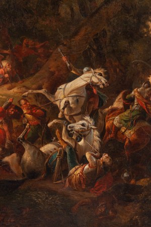 Feliks Sypniewski (1830 Warsaw - 1903 Warsaw), Ambush, 1856