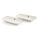Para półmisków z herbem 'Dołęga' (Ćmielów, Fabryka Porcelany i Wyrobów Ceramicznych SA), lata 20. XX w.