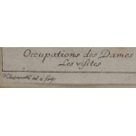 Daniel Chodowiecki (1726 Gdańsk - 1801 Berlin), Zajęcia damy - dwie prace, 1780