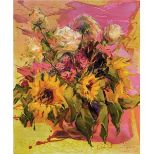 Kateryna OCHEREDKO (b. 1985), Sun in flowers, 2025