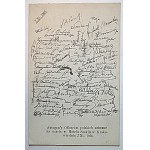 AUTOGRAPHS of Polish officers gathered at a feast at the Saski Hotel in Cracow on 7.XI.1916....