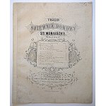 STANISŁAW MONIUSZKO - The Third Home Songbook. Two Words. Song. Ref. G. & C. 7. words by A. Sowa. W-wa [Circa 1890]....