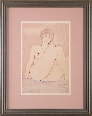 Henryk P£ÓCIENNIK (1933 - 2020), Female nude in pink; 1993