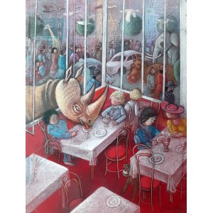 Józef Wilkoń (ur. 1930), Die Tiere sind frei (Zwierzęta są wolne), 1993
