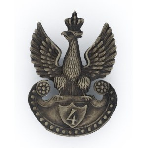 Eagle with the numeral 4, Warsaw 1917, Ludwik Minchejmer(?)