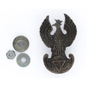 Polish Army officer's eagle in France, YMCA on amazon shield