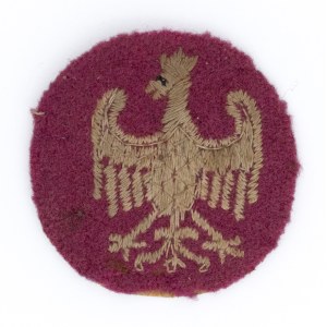 Embroidered eagle of the Polish Army in France - version for privates