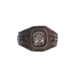Patriotic signet ring with the coat of arms from the November Uprising period and the inscription Boże wspieray wiernych Oyczyznie
