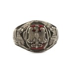 Patriotic signet ring with eagle