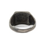 Patriotic signet ring with eagle