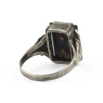 Patriotic signet ring with eagle