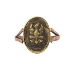 Patriotic signet ring with eagle