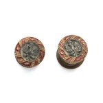 Pair of patriotic eagle cufflinks