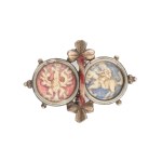 Patriotic brooch with Eagle and Pogo