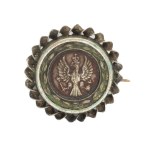 Patriotic brooch with the eagle from the medallion of the Order of Virtuti Militari