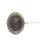 Patriotic mourning brooch/secretary