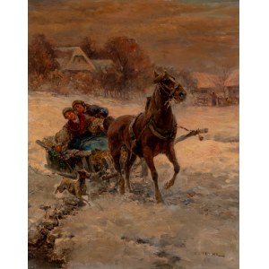 L.A. Tressier, „Zimowy zaprzęg”, 1942 r.