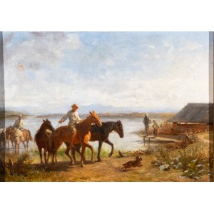 Franz Quaglio 1884-1920, Popas nad wodą, 1887