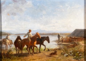 Franz Quaglio 1884-1920, Afternoon by the Water, 1887