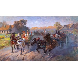 Wladyslaw Stachowski 1852-1932, Wedding carriage races.