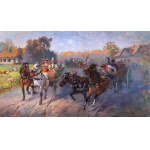 Władysław Stachowski 1852-1932, „Wyścigi zaprzęgów weselnych”