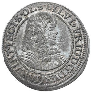 Śląsk, księstwo oleśnickie, Sylwiusz Fryderyk, 6 krajcarów 1674 SP, Oleśnica