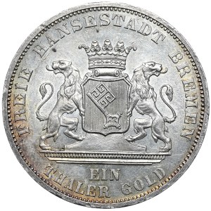 Germania, Brema, Tallero della Vittoria 1871, raro