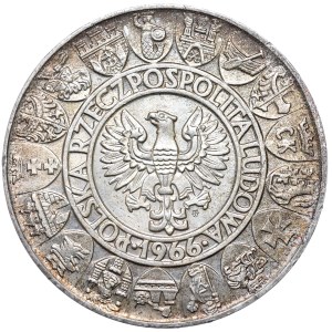 PRL, 100 złotych 1966 Mieszko i Dąbrówka, próba - półpostacie