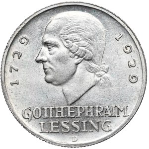 Germany, Weimar Republic, 3 marks 1929 D, Munich, G. Lessing