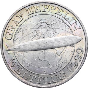 Germany, Weimar Republic, 3 marks 1930 A, Berlin, Graf Zeppelin