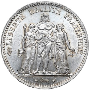 France, 5 Francs, 1877, Hercules, A, Paris