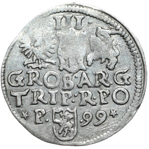 Sigismund III Vasa, trojak 1599, Poznań, AR(R)G